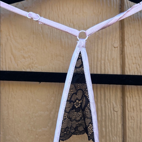 Linea Donatella Elegant Black And Light Pink Lace Chemise. Padded. Medium - Picture 7 of 14